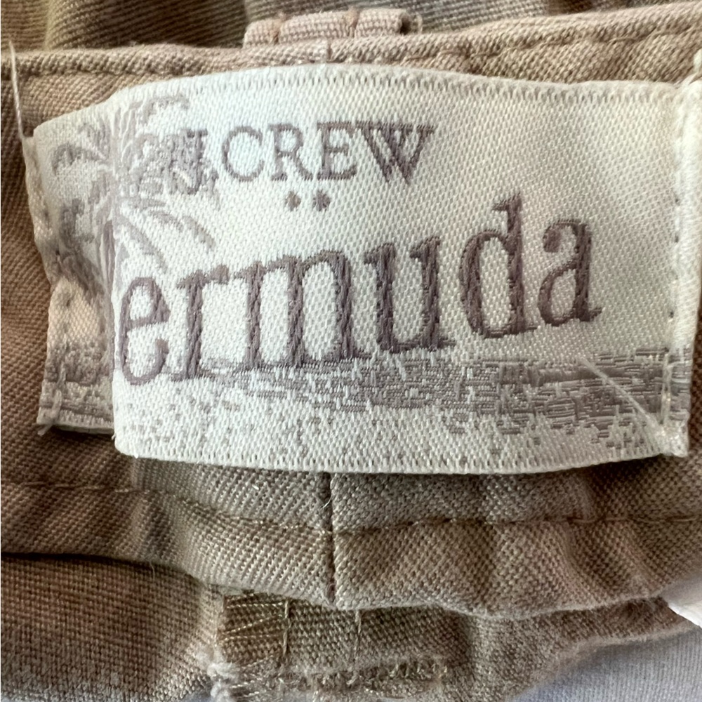 J. Crew Women’s Khaki Bermuda Cotton Shorts - Picture 3 of 4